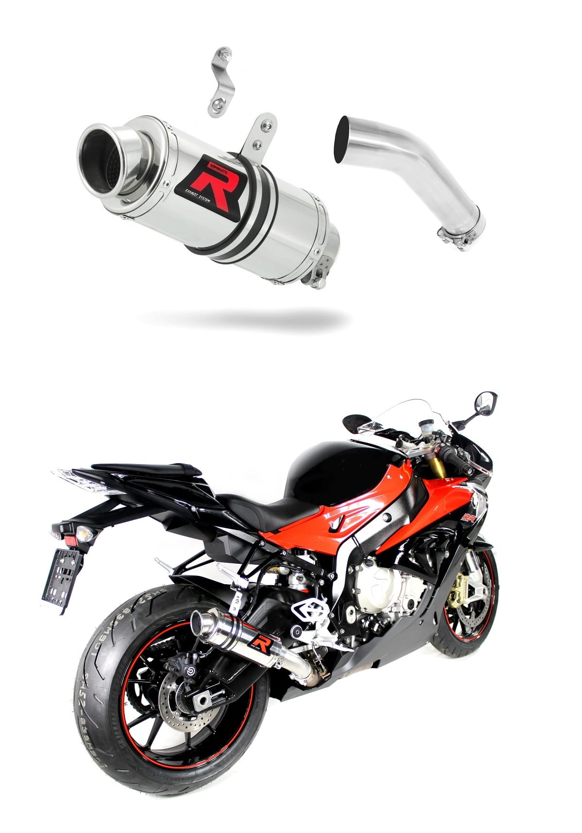 BMW S1000RR 2015 - 2016 Exhaust Silencer Muffler GP1 + dB killer medium 20 m. - Dominator motociklo duslintuvas