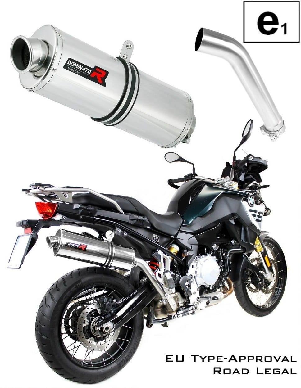 F850GS Adventure EU Approved Exhaust Silencer OVAL 2016 - 2020 20 m. - Dominator motociklo duslintuvas