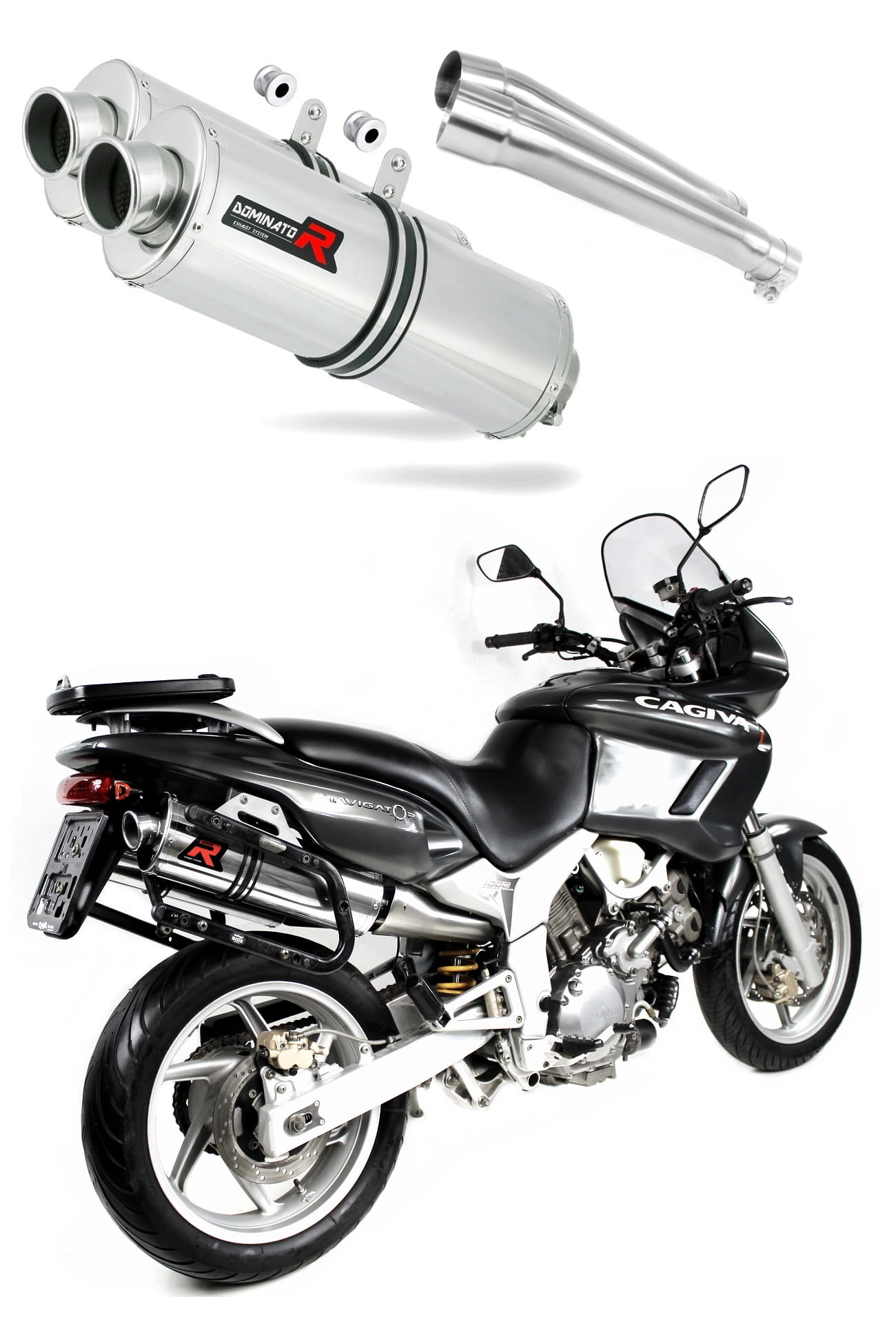 Cagiva Navigator 1000 2000 - 2006 Exhaust Silencer Muffler OV + dB killer medium 20 m. - Dominator motociklo duslintuvas
