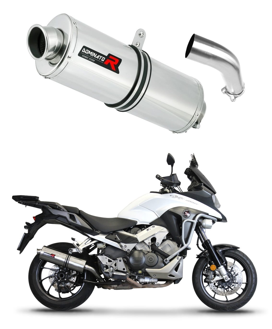 Honda VFR 800 X Crossrunner 2015 - 2021 Exhaust Silencer Muffler OV + dB killer medium 20 m. - Dominator motociklo duslintuvas