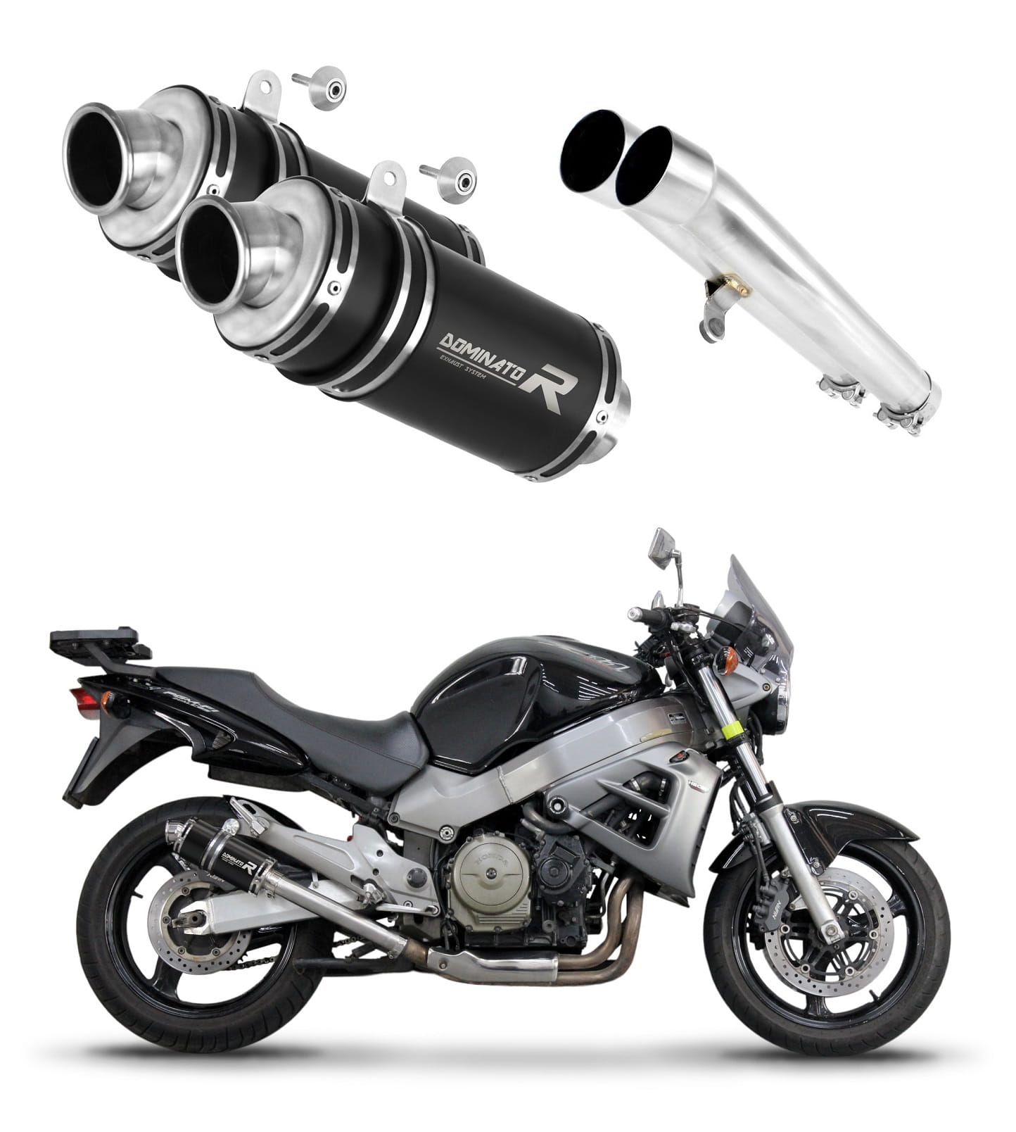 Honda CB 1100 X11 Exhaust Silencer Muffler GP1 BLACK + dB killer medium - Dominator motociklo duslintuvas