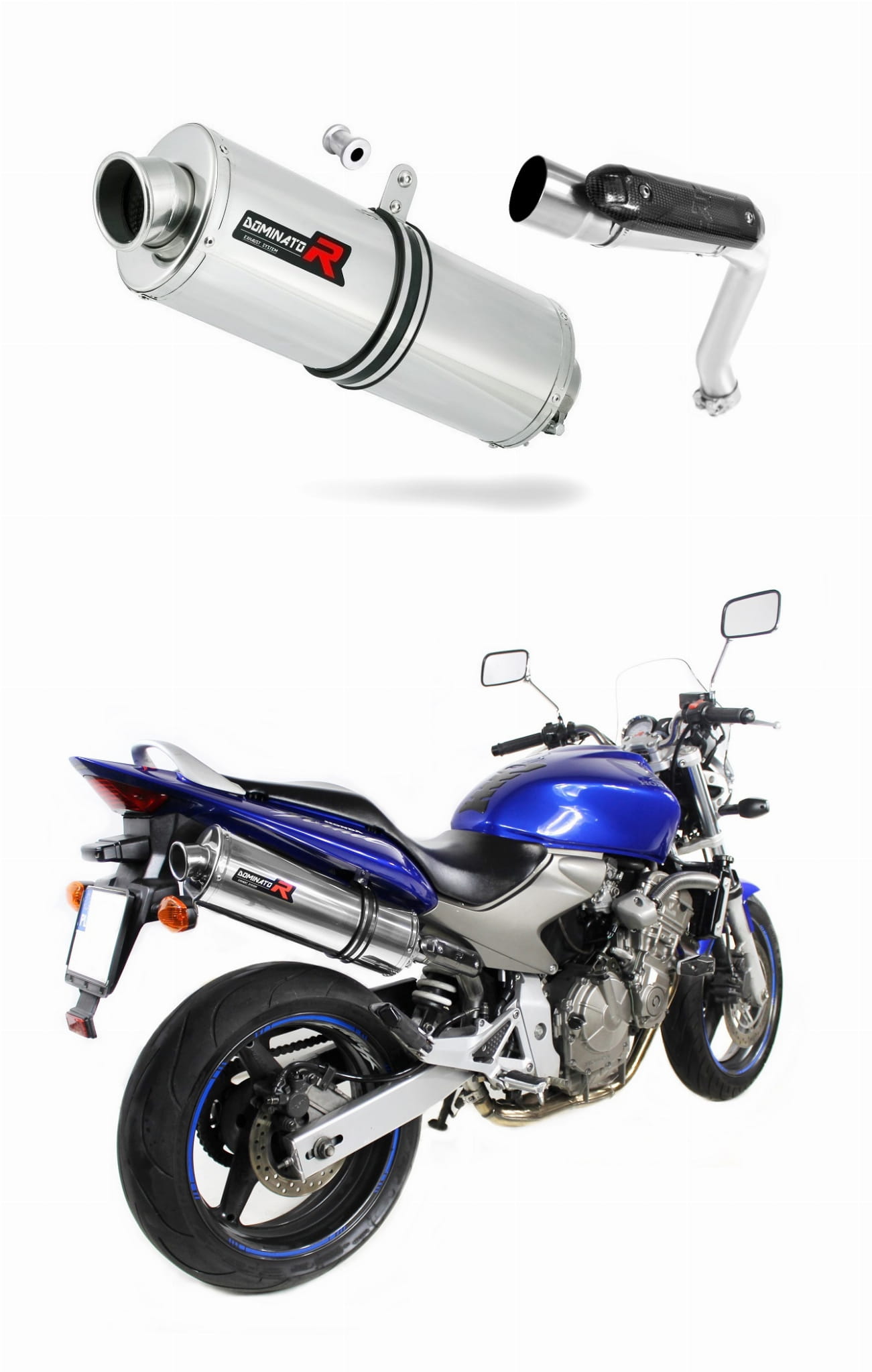 Honda CB 600F HORNET 2003 - 2006 Exhaust Silencer Muffler OV + dB killer medium 20 m. - Dominator motociklo duslintuvas