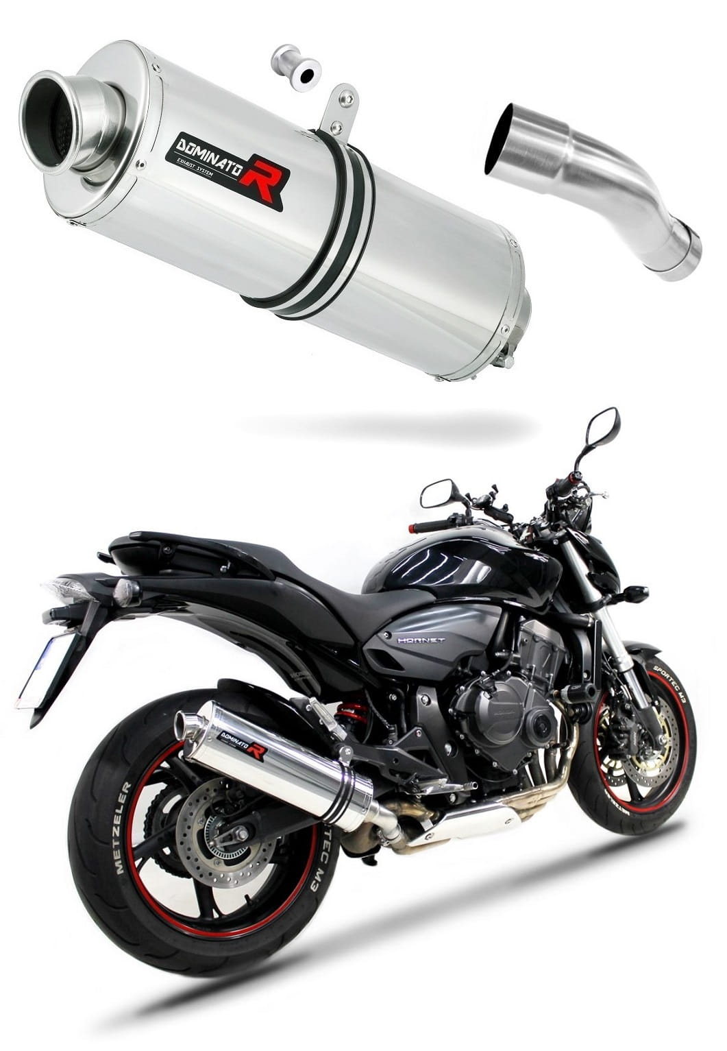 Honda CB 600F HORNET PC41 2007 - 2013 Exhaust Silencer Muffler OV + dB killer medium 20 m. - Dominator motociklo duslintuvas
