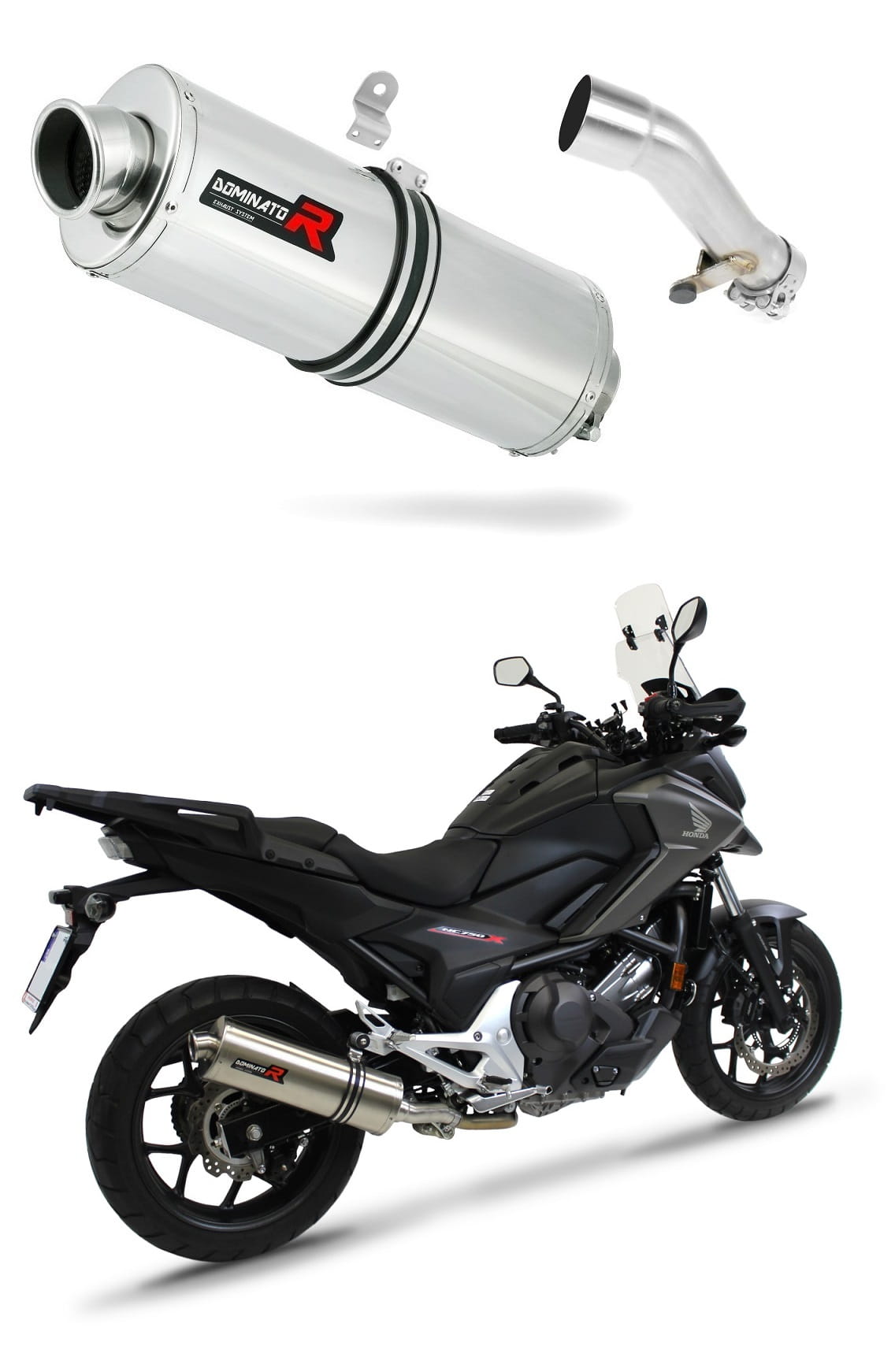 Honda NC 700 / 750 S 2012 - 2020 Exhaust Silencer Muffler OV + dB killer medium 20 m. - Dominator motociklo duslintuvas
