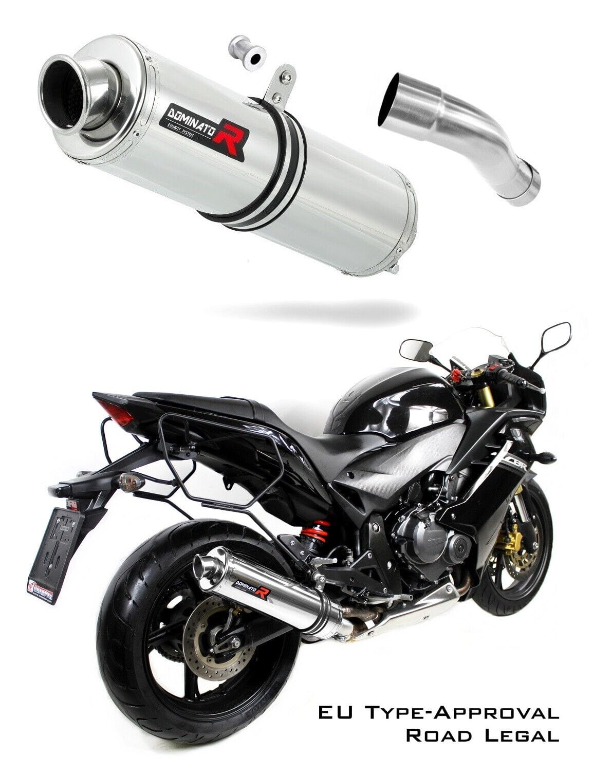 CBR 600 F EU Approved Exhaust Silencer ROUND 2011 - 2015 20 m. - Dominator motociklo duslintuvas