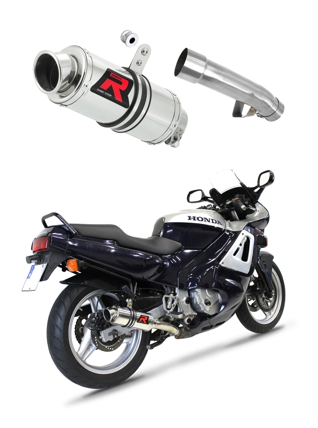 Honda CBR 600 F1 1987 - 1990 Exhaust Silencer Muffler GP1 + dB killer medium 19 m. - Dominator motociklo duslintuvas
