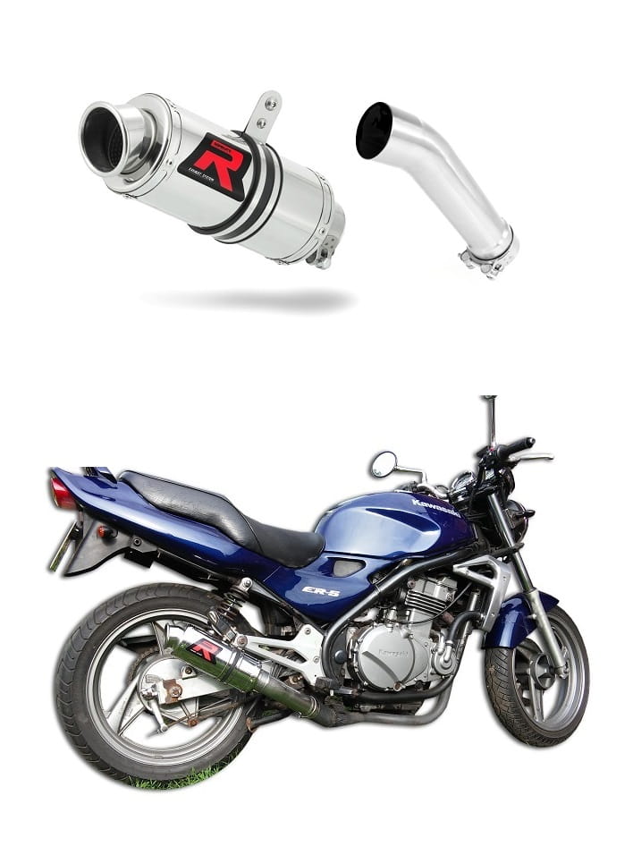 Kawasaki ER 5 500 1996 - 2006 Exhaust Silencer Muffler GP1 + dB killer medium 19 m. - Dominator motociklo duslintuvas