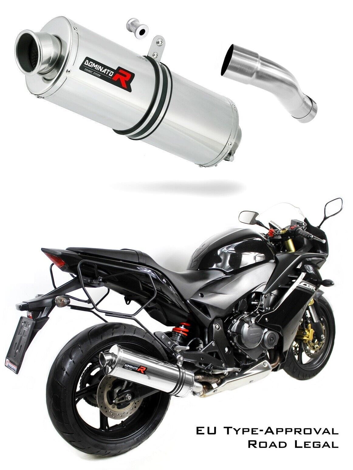 CBR 600 F EU Approved Exhaust Silencer OVAL 2011 - 2015 20 m. - Dominator motociklo duslintuvas