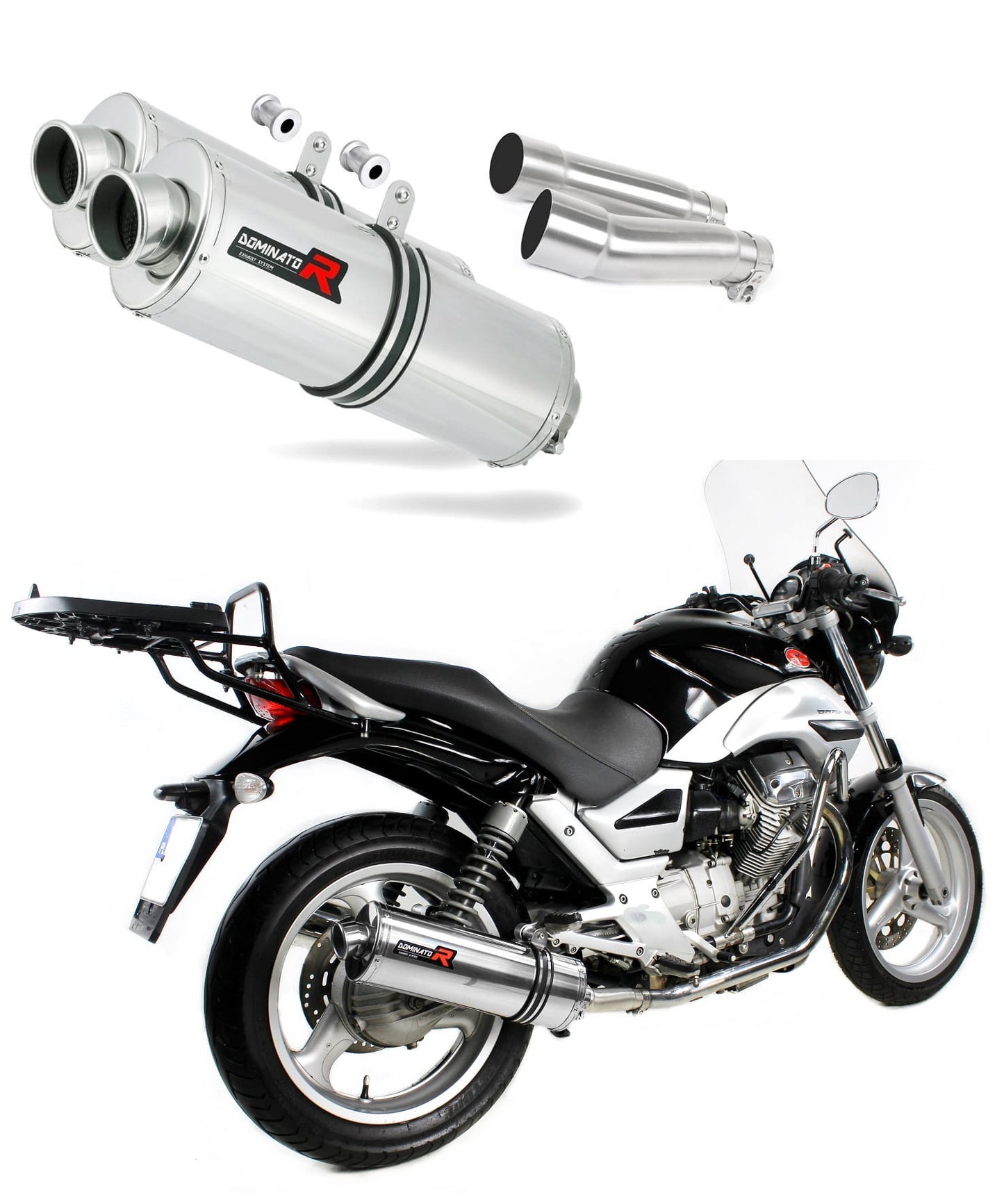 Moto Guzzi BREVA ie 750 2003 - 2009 Exhaust Silencer Muffler OV + dB killer medium 20 m. - Dominator motociklo duslintuvas