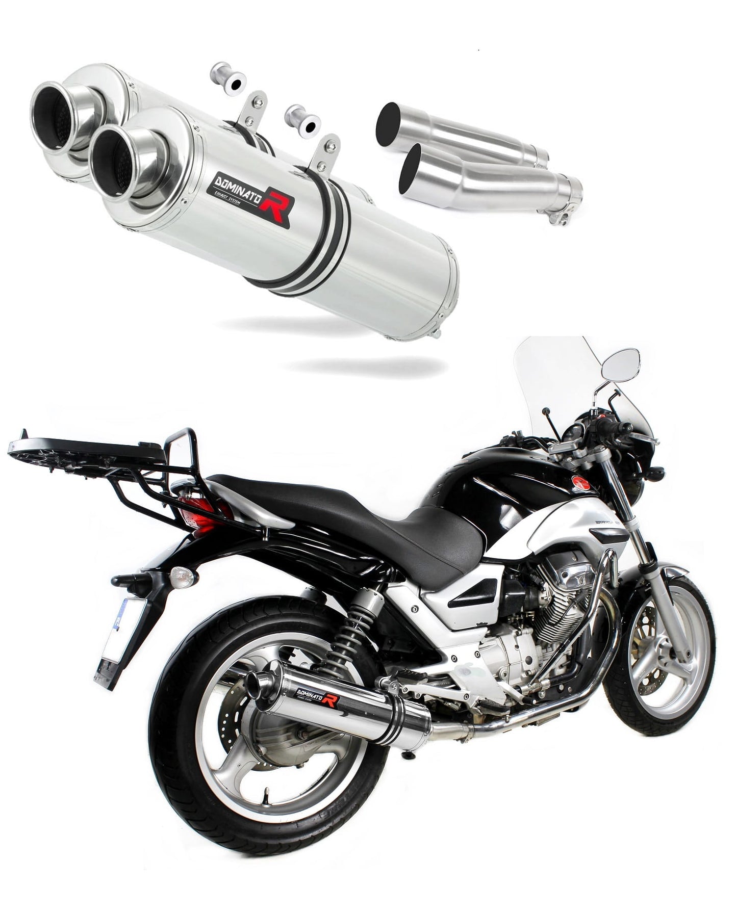 Moto Guzzi BREVA ie 750 2003 - 2009 Exhaust Silencer Muffler ST + dB killer medium 20 m. - Dominator motociklo duslintuvas