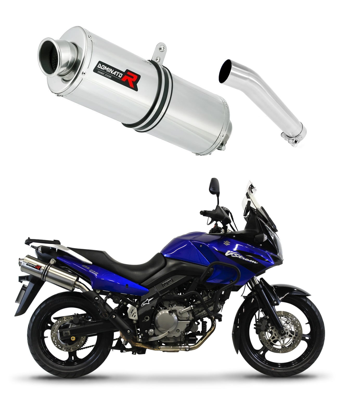 Suzuki DL 650 V-Strom 2004 - 2006 Exhaust Silencer Muffler OV + dB killer medium 20 m. - Dominator motociklo duslintuvas