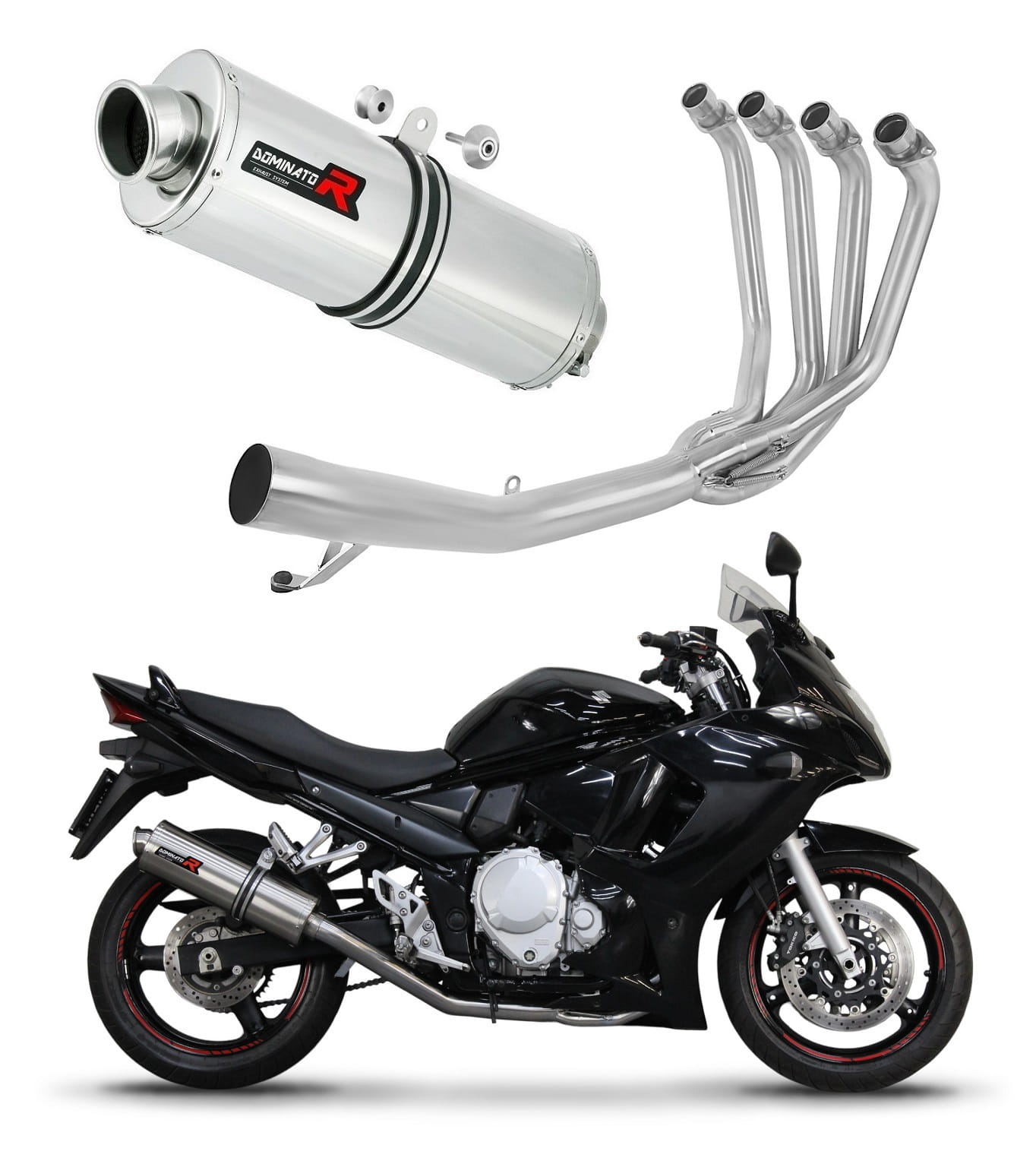 Suzuki GSX 1250 FA 2010 - 2016 Full Exhaust System Collector Silencer OV + dB killer 20 m. - Dominator motociklo duslintuvas