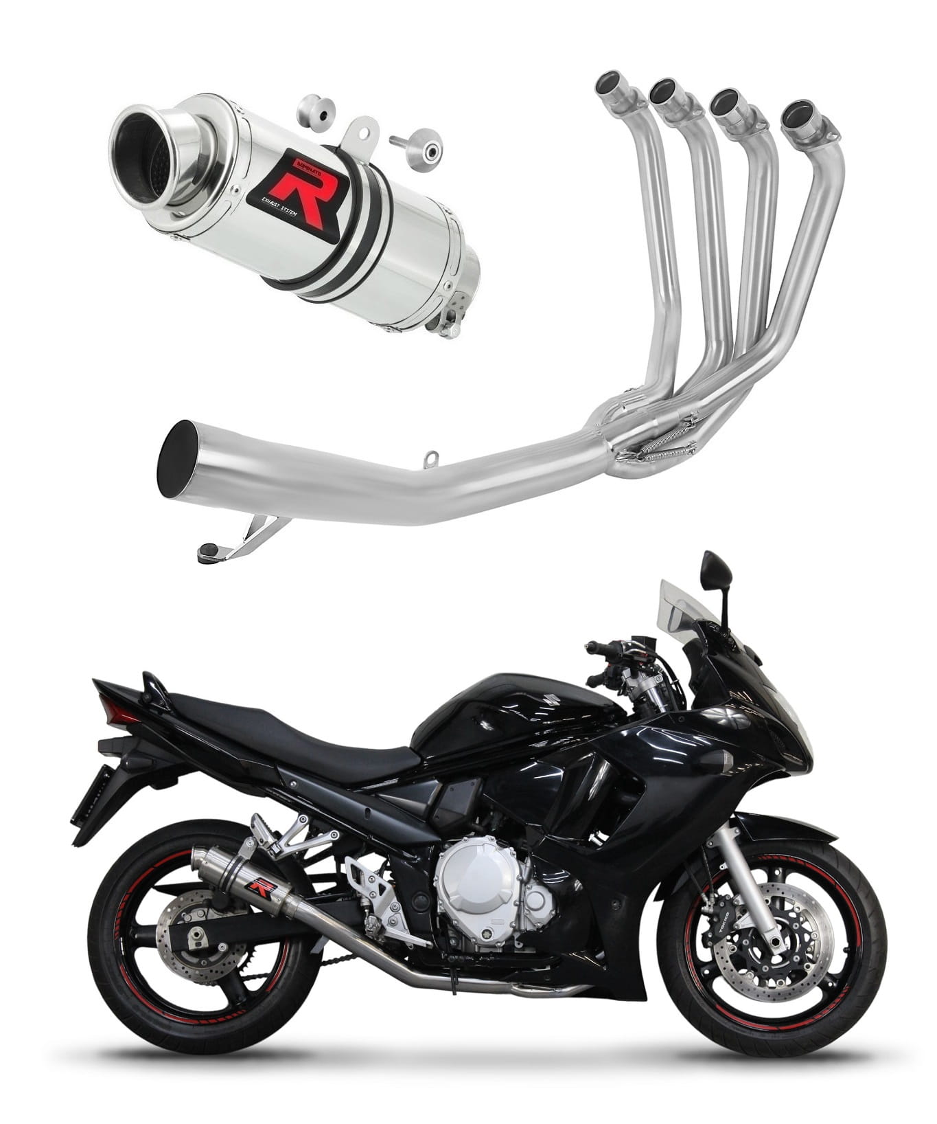 Suzuki GSX 1250 FA 2010 - 2016 Full Exhaust System Collector Silencer GP1 + dB killer 20 m. - Dominator motociklo duslintuvas