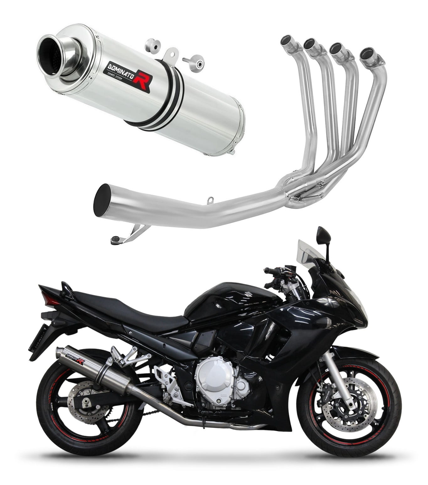 Suzuki GSX 1250 FA 2010 - 2016 Full Exhaust System Collector Silencer ST + dB killer 20 m. - Dominator motociklo duslintuvas