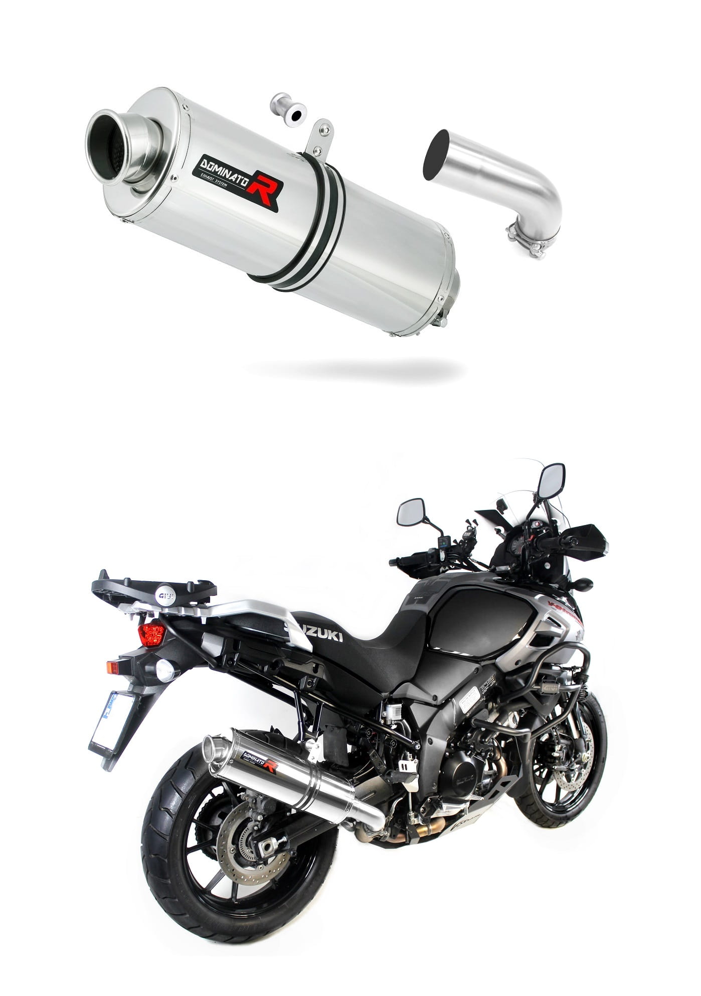 Suzuki DL 1000 V-Strom 2017 - 2020 Exhaust Silencer Muffler OV + dB killer medium 20 m. - Dominator motociklo duslintuvas