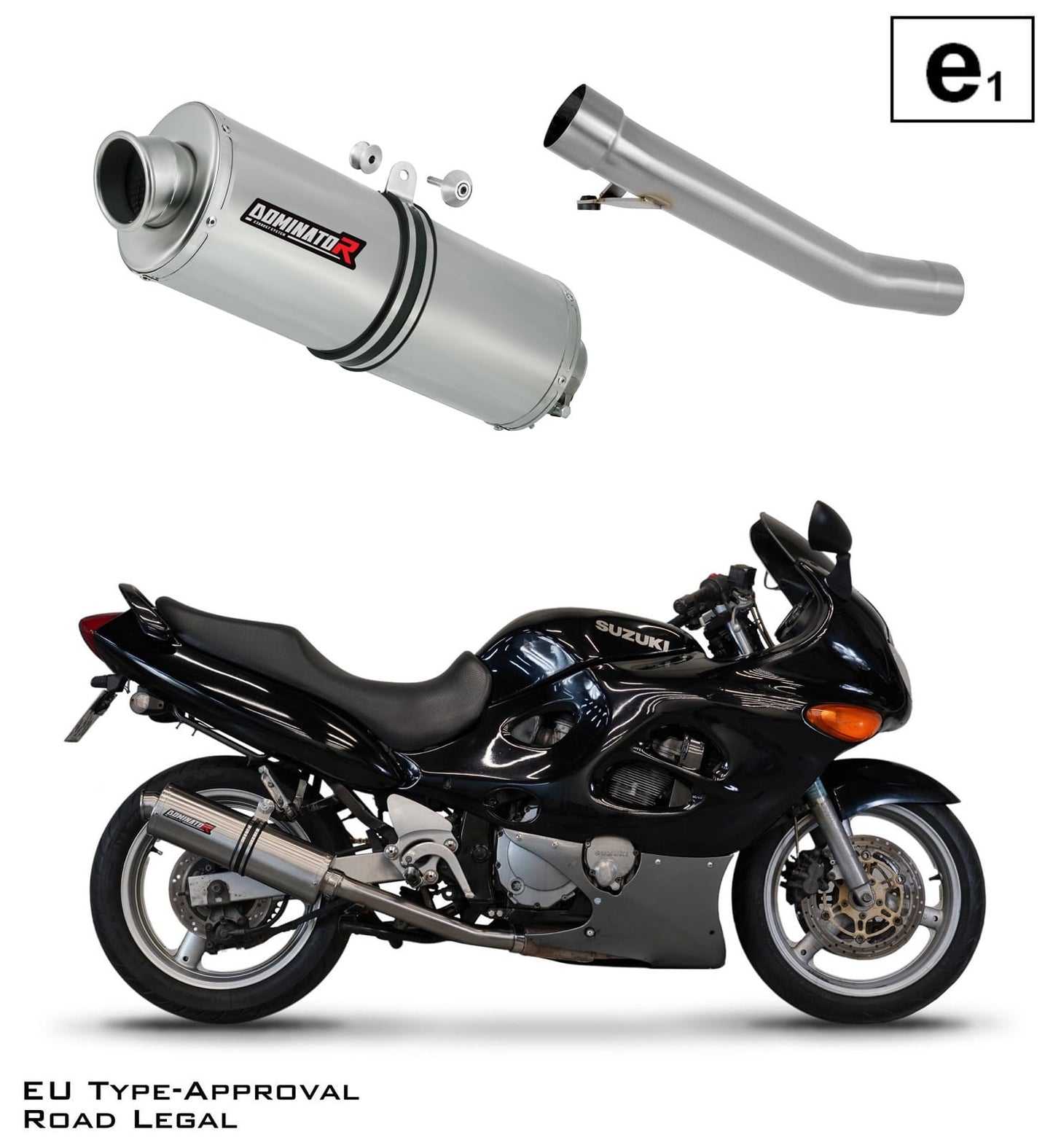 Suzuki GSXF 750 1998 - 2006 EU Approved Exhaust Silencer OV 19 m. - Dominator motociklo duslintuvas