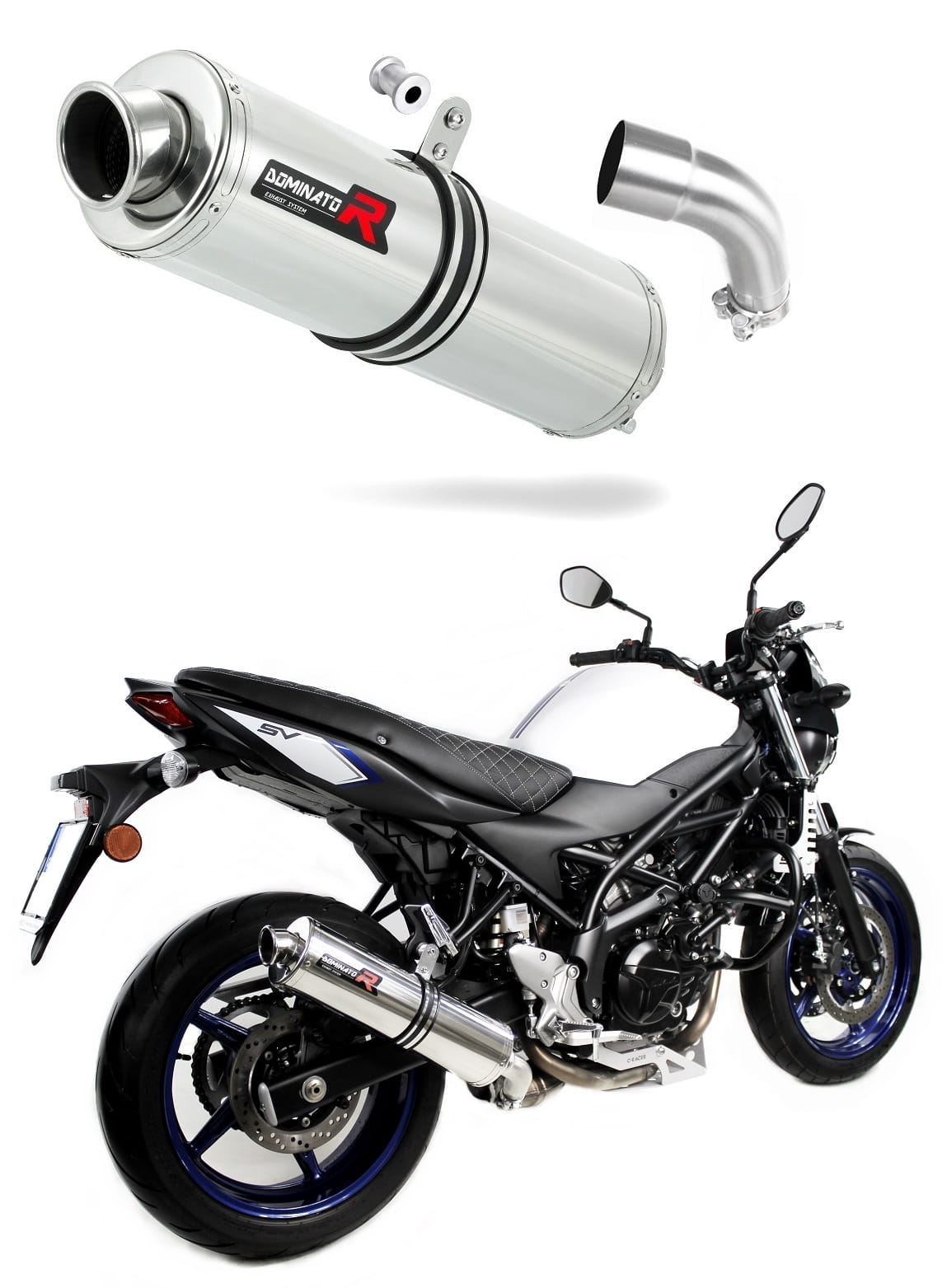 Suzuki SV 650 2016 - 2023 Exhaust Silencer Muffler ST + dB killer medium 20 m. - Dominator motociklo duslintuvas