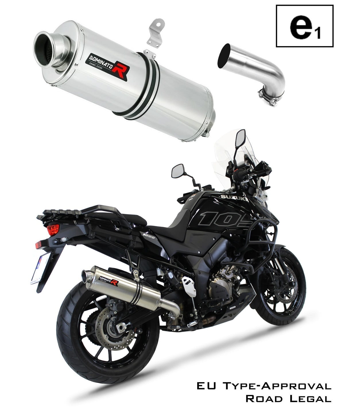 Suzuki DL 1050 V-Strom / XT / DE 2020 - 2024 EU Approved Exhaust Silencer OV 20 m. - Dominator motociklo duslintuvas
