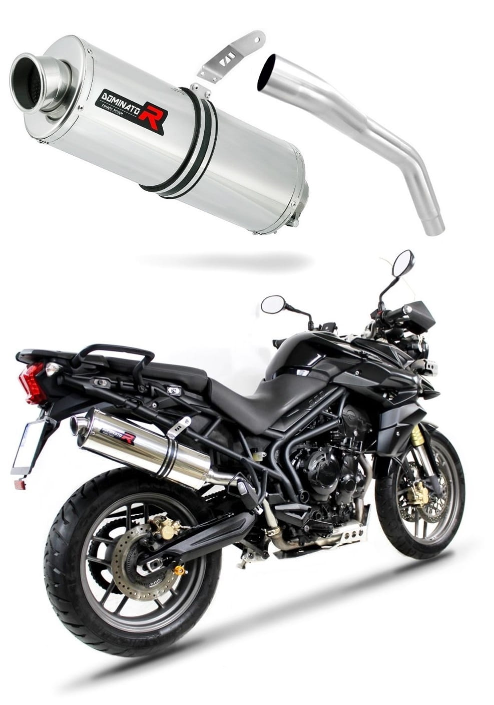Triumph TIGER 800 XC XR 2015 - 2017 Exhaust Silencer Muffler OV + dB killer medium 20 m. - Dominator motociklo duslintuvas