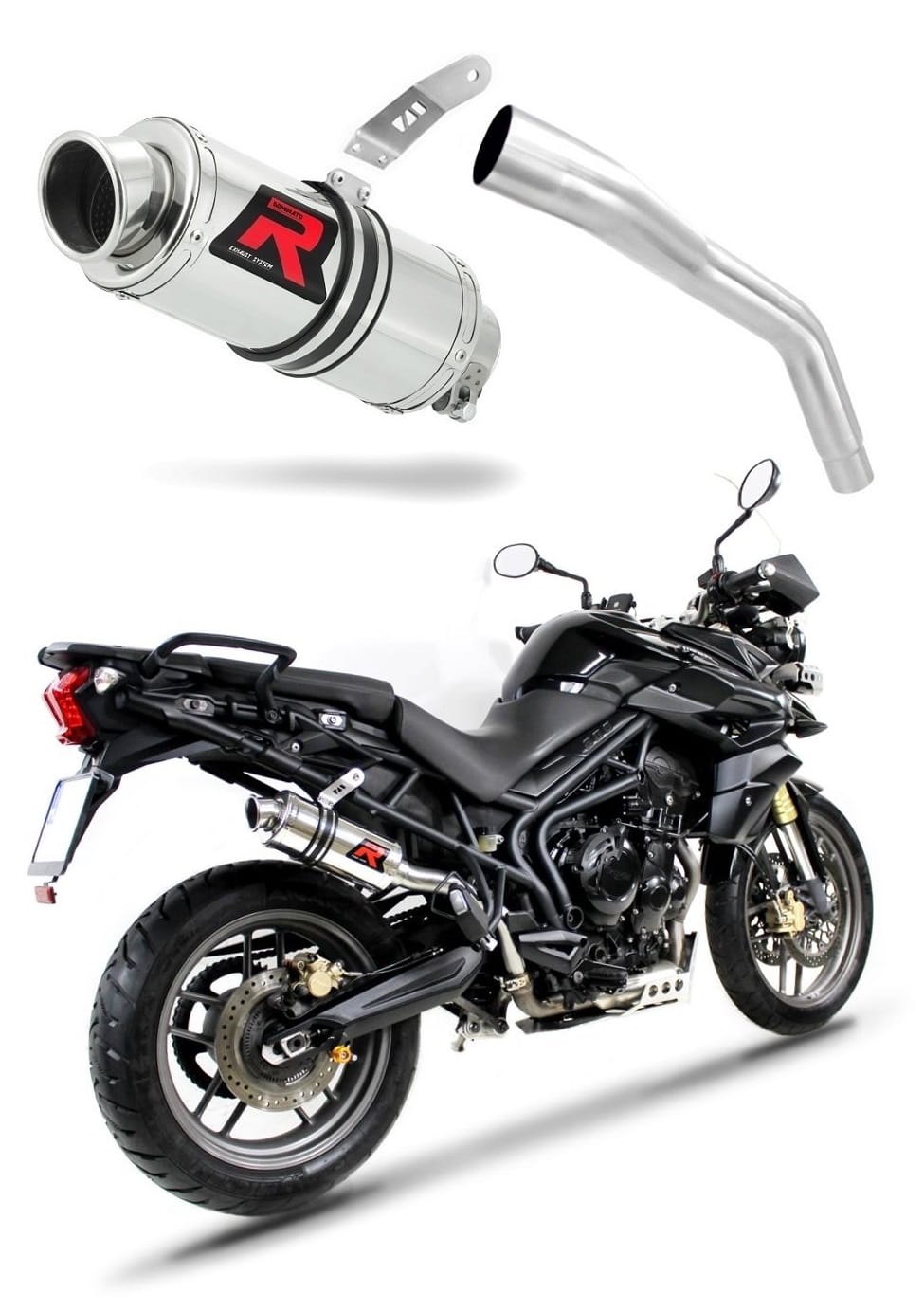 Triumph TIGER 800 XC XR 2015 - 2017 Exhaust Silencer Muffler GP1 + dB killer medium 20 m. - Dominator motociklo duslintuvas