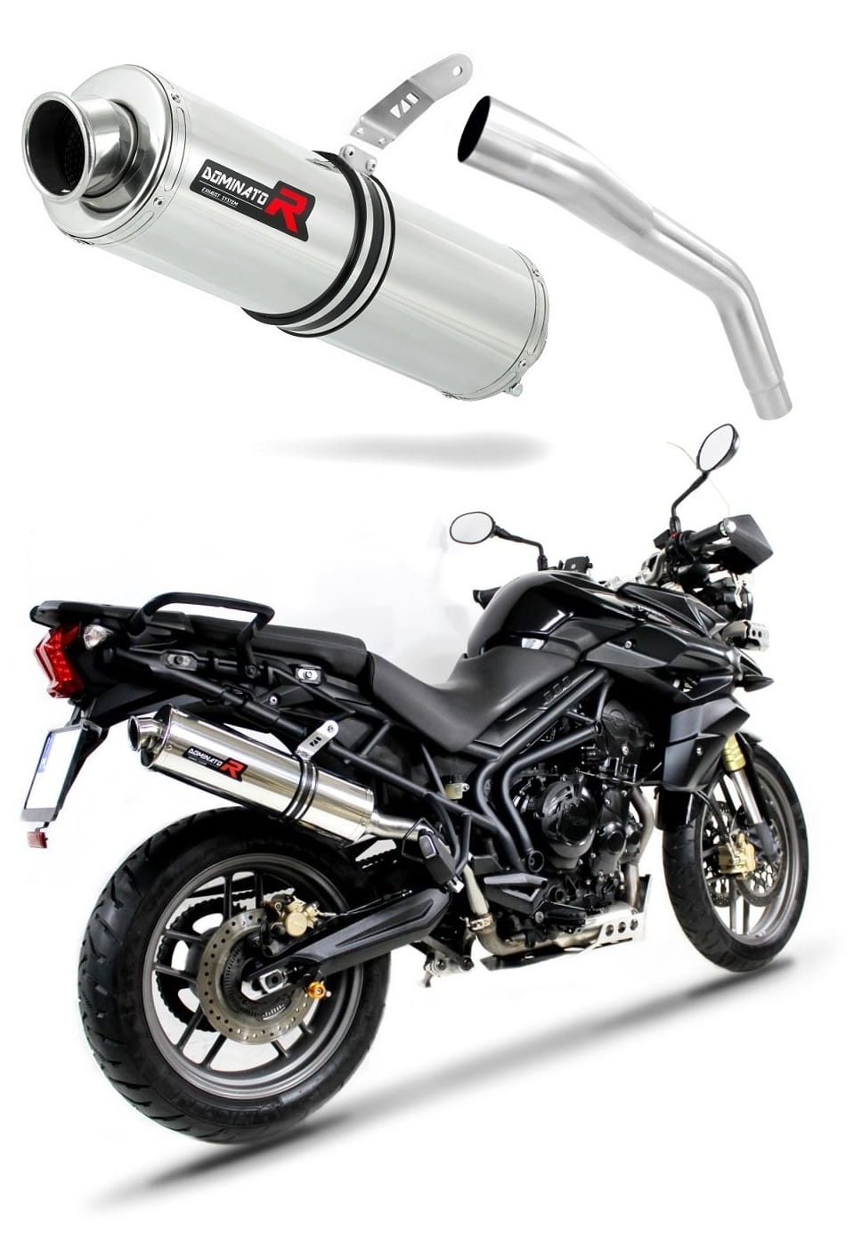 Triumph TIGER 800 XC XR 2015 - 2017 Exhaust Silencer Muffler ST + dB killer medium 20 m. - Dominator motociklo duslintuvas