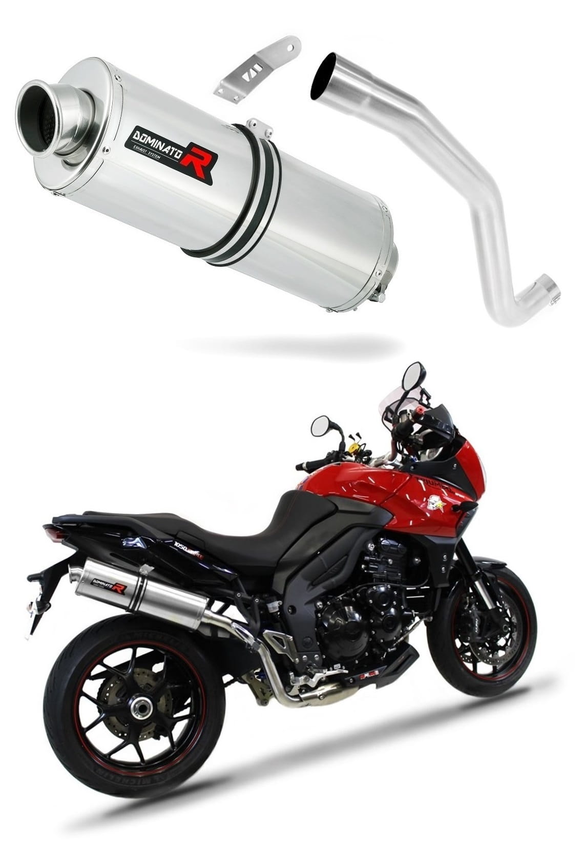 Triumph TIGER SPORT 1050 2016 - 2020 HI Level Exhaust Silencer Muffler OV + dB killer medium 20 m. - Dominator motociklo duslintuvas