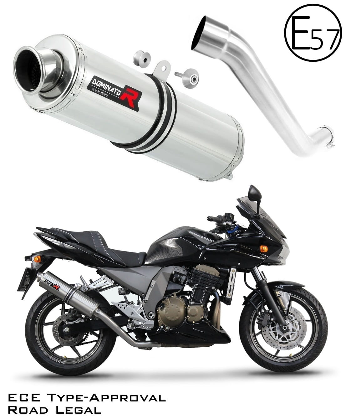 Kawasaki Z750 2004 - 2006 EU Approved Exhaust Silencer ST 20 m. - Dominator motociklo duslintuvas