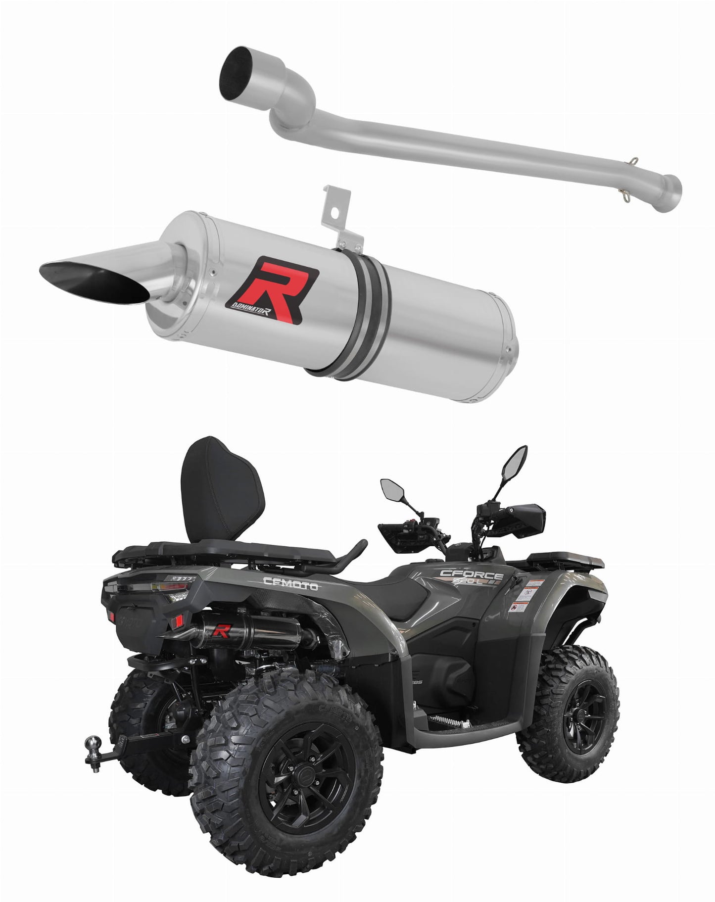 CF MOTO 520L 2024 Exhaust Silencer Muffler ST + dB killer 20 m. - Dominator motociklo duslintuvas