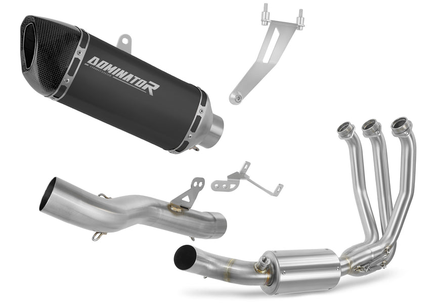 CF MOTO 675 SR-R 2024 - 2026 Full Exhaust System Collector Silencer HP6 BLACK + dB killer
