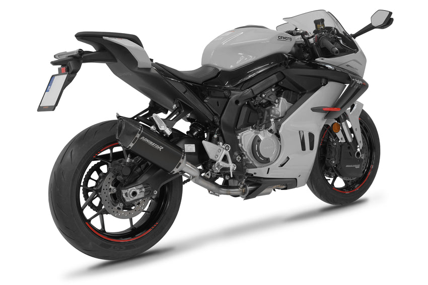 CF MOTO 675 SR-R 2024 - 2026 Full Exhaust System Collector Silencer HP6 BLACK + dB killer