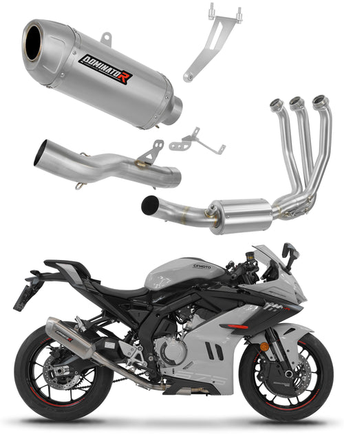 CF MOTO 675 SR-R 2024 - 2026 Full Exhaust System Collector Silencer S6 + dB killer