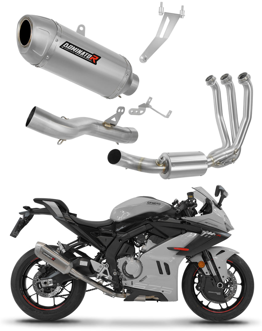 CF MOTO 675 SR-R 2024 - 2026 Full Exhaust System Collector Silencer S6 + dB killer