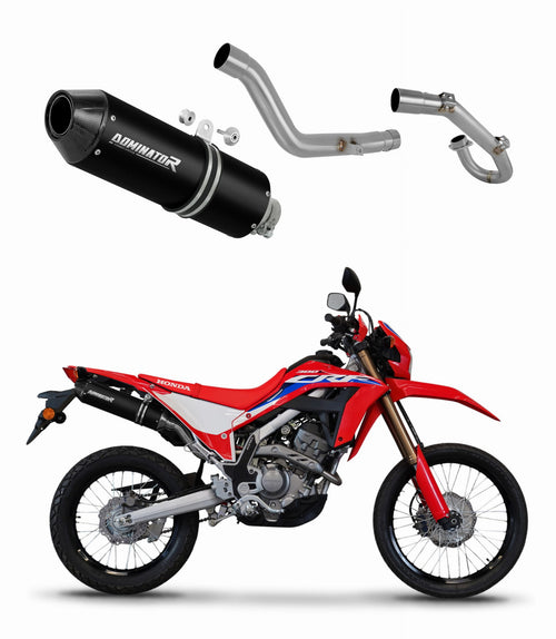 Honda CRF 300L / Rally 2021 - 2023 Full Exhaust System Collector Silencer MX2 BLACK + dB killer