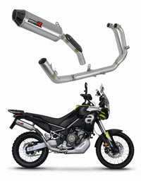 Aprilia Tuareg 660 2021 - 2023 Full Exhaust System Collector Silencer HP3 + dB killer medium 20 m.