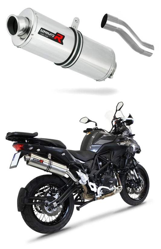 Benelli TRK 502 X 2018 - 2021 Exhaust Silencer Muffler OV + dB killer medium 20 m. - Dominator motociklo duslintuvas