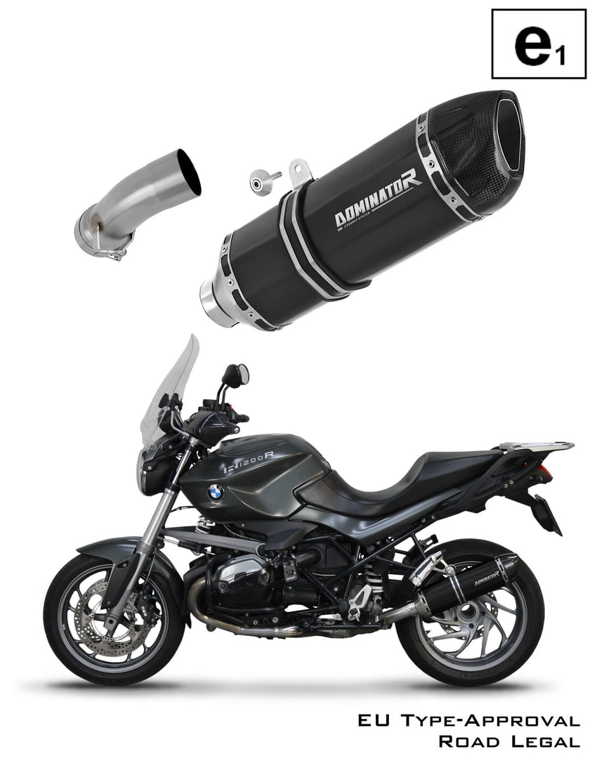 BMW R1200R 2010 - 2014 EU Approved Exhaust Silencer HP1 BLACK 20 m.