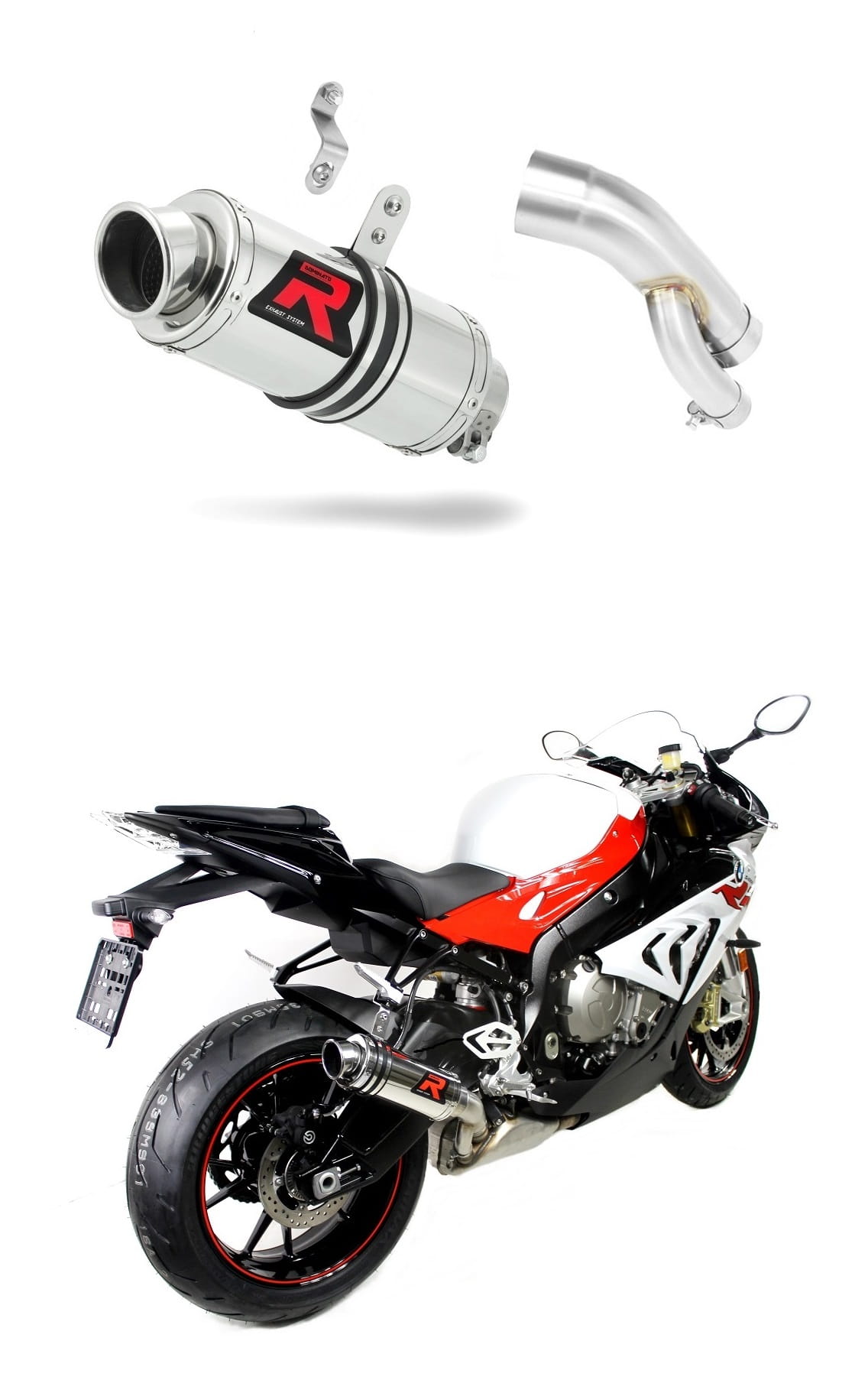 BMW S1000RR 2017 - 2018 Exhaust Silencer Muffler GP1 + dB killer medium 20 m. - Dominator motociklo duslintuvas