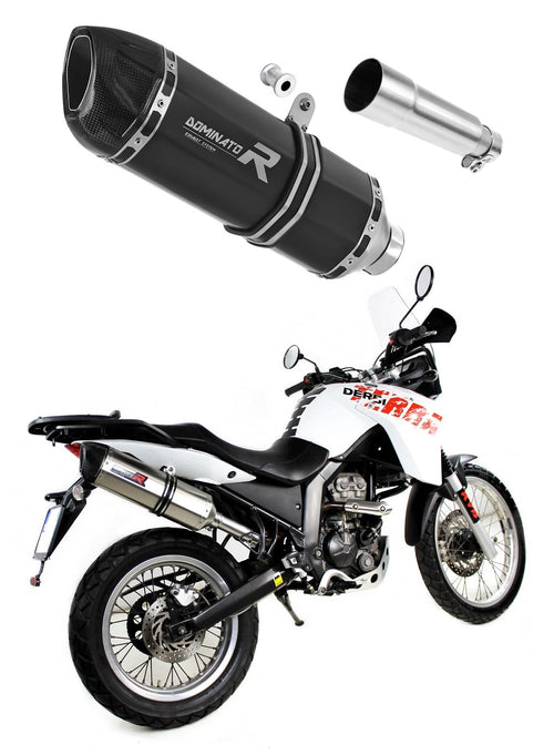 Derbi Terra Adventure 125 2008 - 2015 Exhaust Silencer Muffler HP1 BLACK + dB killer medium