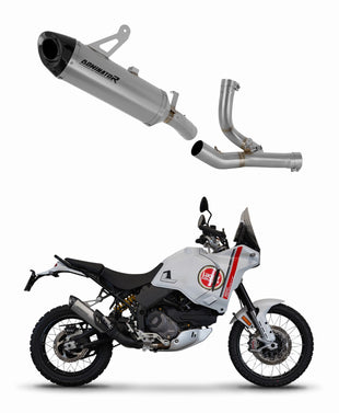 Ducati Desert X 2022 - 2023 Exhaust System Collector Silencer Titanium HP8 + dB killer