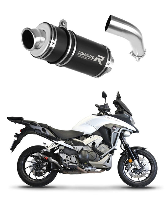 Honda VFR 800 X Crossrunner 2015 - 2021 Exhaust Silencer Muffler GP1 BLACK + dB killer medium 20 m. - Dominator motociklo duslintuvas