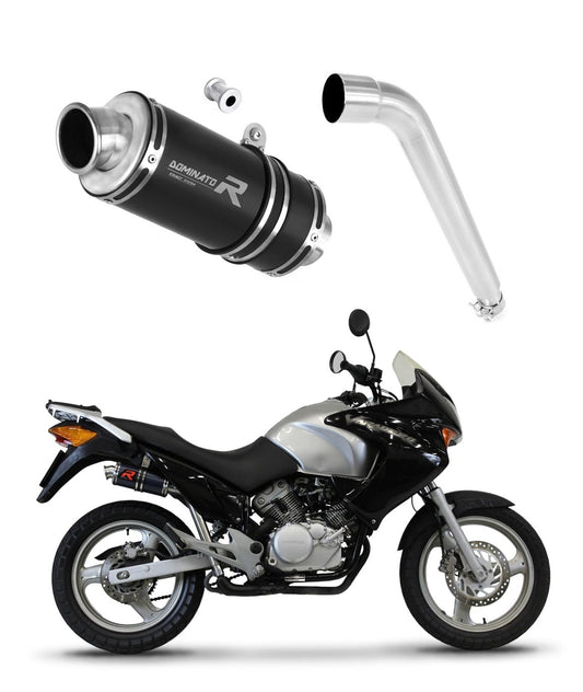 Honda XL 125 V VARADERO 2001 - 2006 Exhaust Silencer Muffler GP1 BLACK + dB killer medium 20 m. - Dominator motociklo duslintuvas