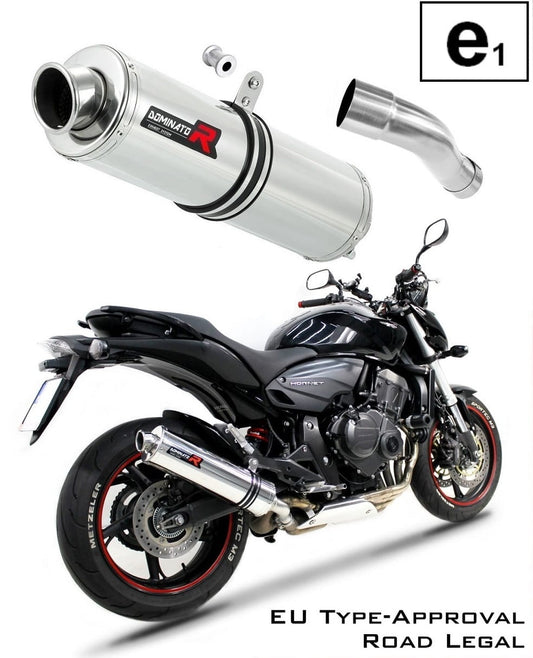 CB 600F HORNET EU Approved Exhaust Silencer ROUND 2007 - 2013 20 m. - Dominator motociklo duslintuvas