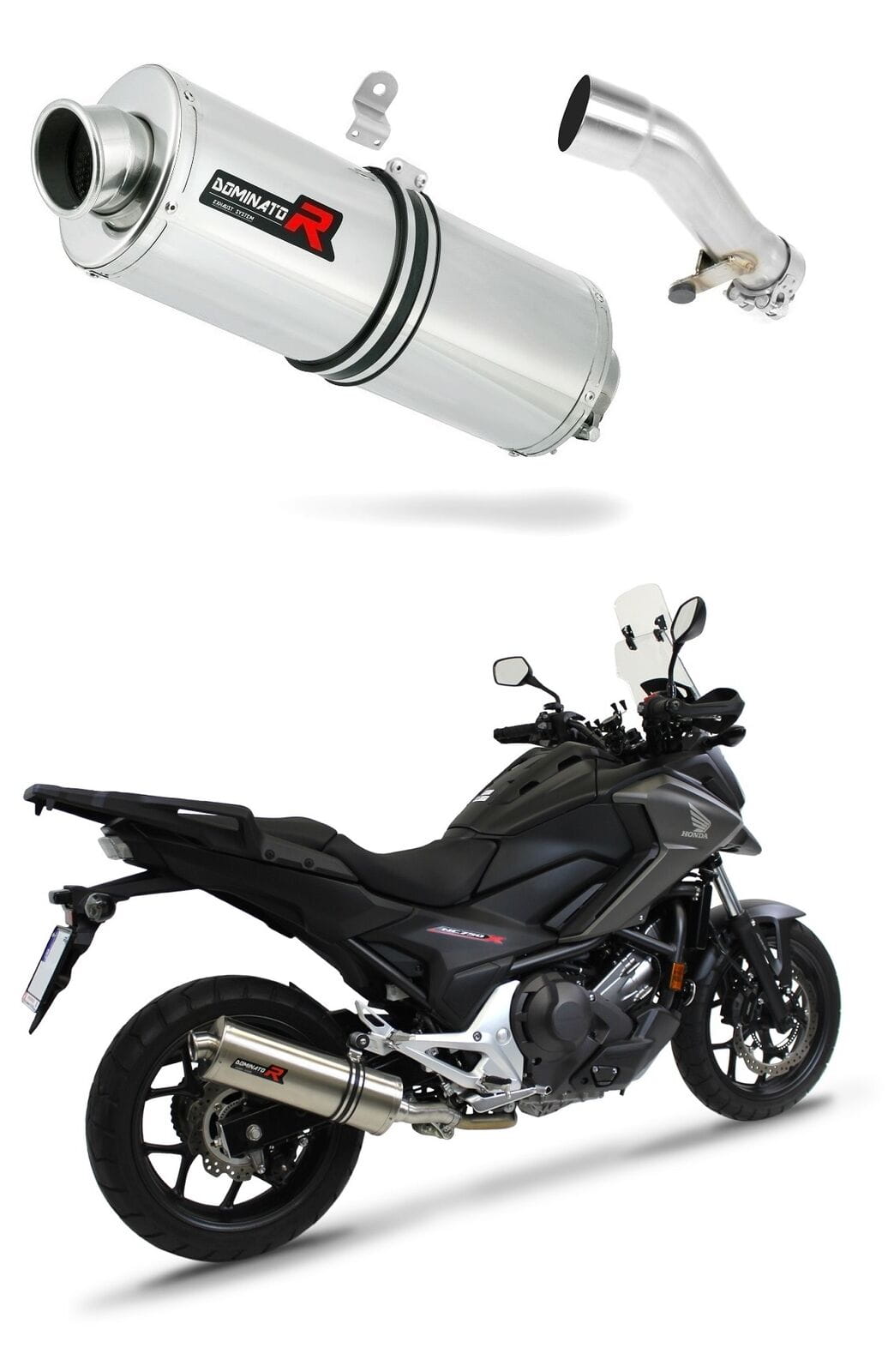 Honda NC 700 / 750 X 2012 - 2020 Exhaust Silencer Muffler OV + dB killer medium 20 m. - Dominator motociklo duslintuvas