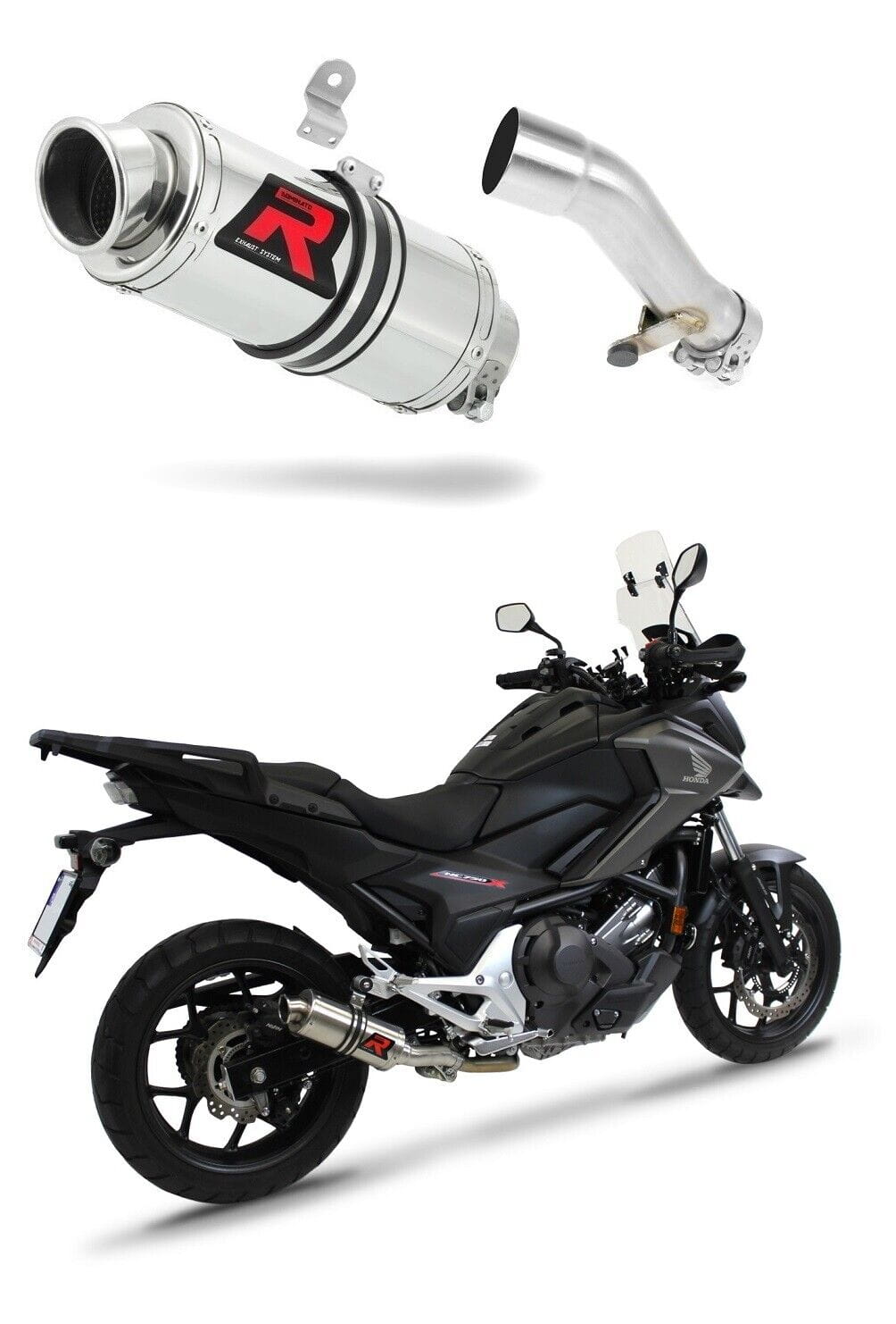 Honda NC 700 / 750 X 2012 - 2020 Exhaust Silencer Muffler GP1 + dB killer medium 20 m. - Dominator motociklo duslintuvas