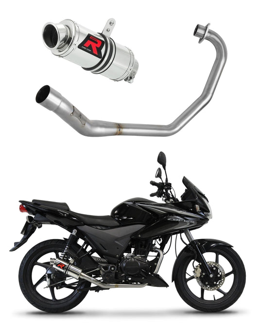 Honda CBF 125 2009 - 2014 Full Exhaust System Collector Silencer GP1 + dB killer medium 20 m. - Dominator motociklo duslintuvas