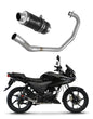 Honda CBF 125 2009 - 2014 Full Exhaust System Collector Silencer GP1 BLACK + dB killer medium 20 m. - Dominator motociklo duslintuvas