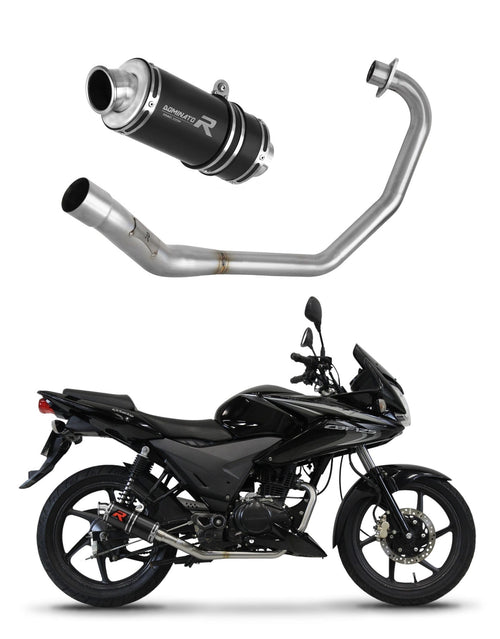 Honda CBF 125 2009 - 2014 Full Exhaust System Collector Silencer GP1 BLACK + dB killer medium