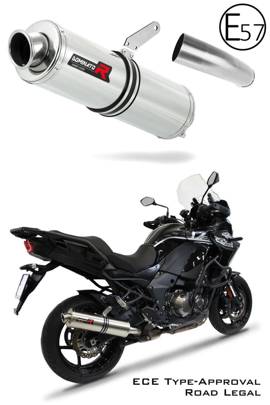 VERSYS 1000 EU Approved Exhaust Silencer ROUND 2019 - 2024 20 m. - Dominator motociklo duslintuvas