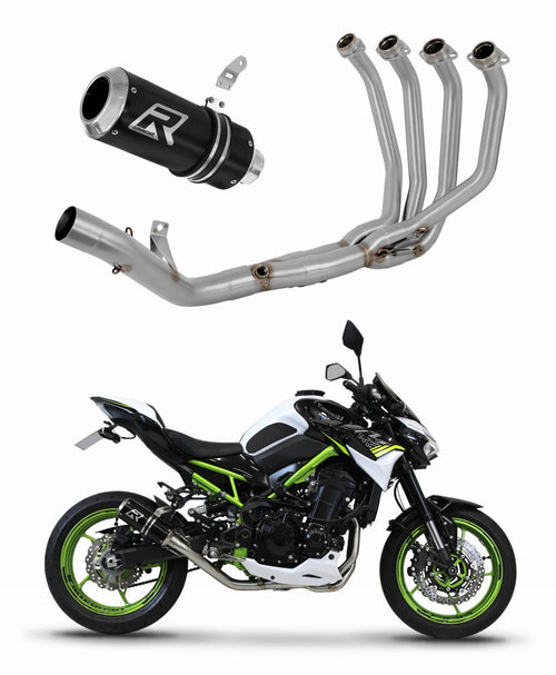 Kawasaki Z 900 2020 - 2024 Full Exhaust System Collector Silencer GP BLACK + dB killer medium