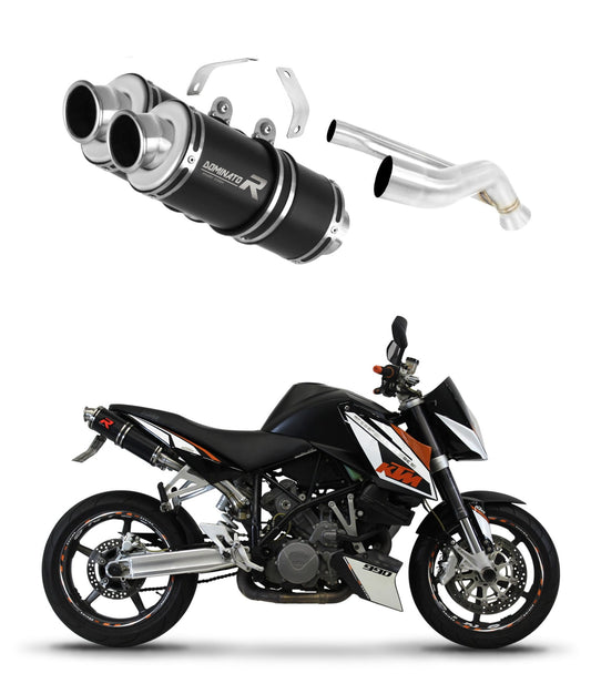 KTM 990 SUPER Duke 2005 - 2013 Exhaust Silencer Muffler GP1 BLACK + dB killer medium 20 m. - Dominator motociklo duslintuvas